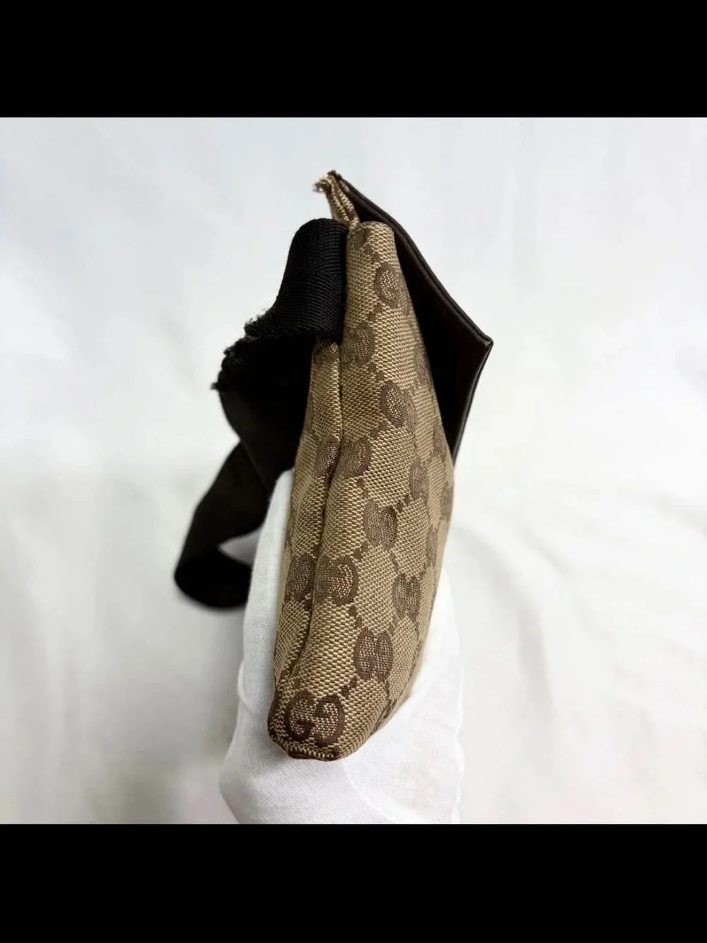 Gucci Beige & Brown GG Canvas Belt Bag